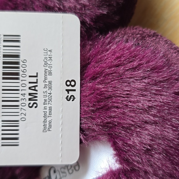 EAST 5TH BRAND WOMENS WINE COLOR RIBBED & FAUX FUR SLIP-ON SLIPPERS SIZE SMALL - Picture 8 of 11